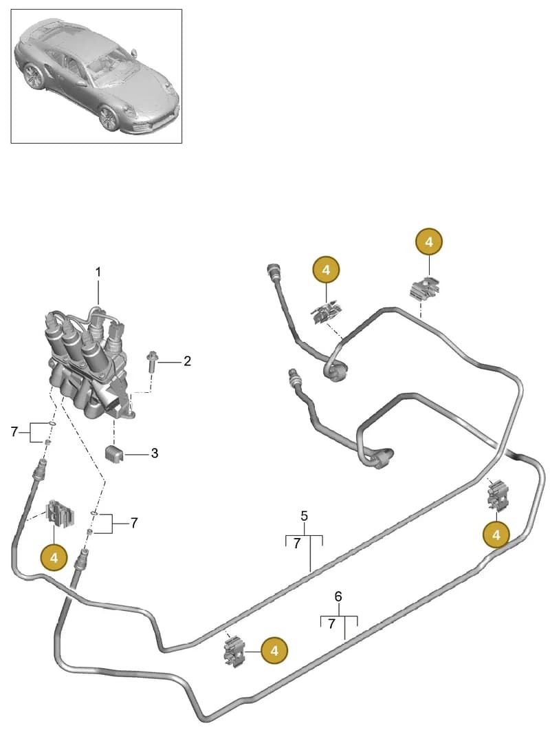 99950716240 — Porsche 911 (2013-2020) diagram p42402020, position 4