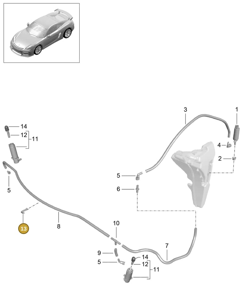 99950716401 — Porsche Cayman GT4 (2015-2016) diagram p45904020, position 13