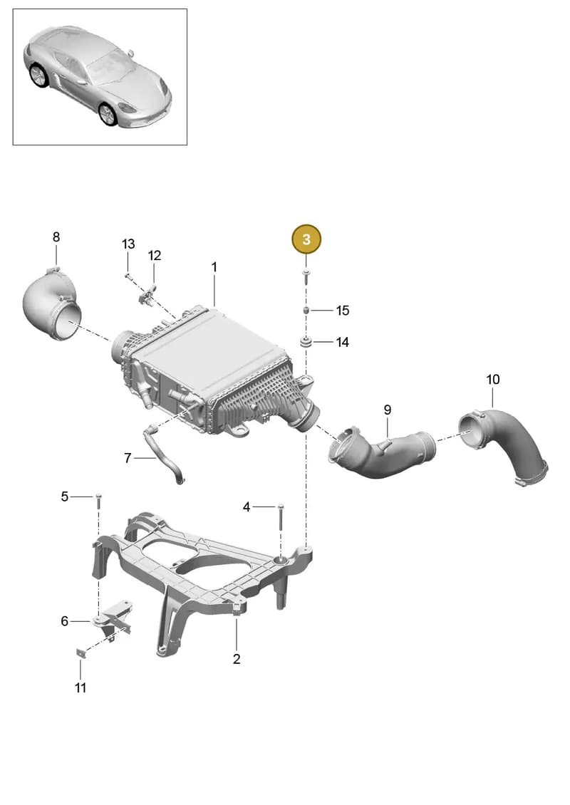 99950720640 — Porsche Cayman (2016-2019) diagram p50107020, position 3