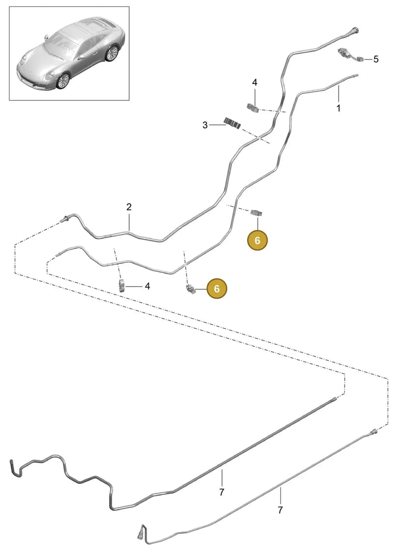 99950727040 — Porsche 911 (2016-2019) diagram p47201010, position 6