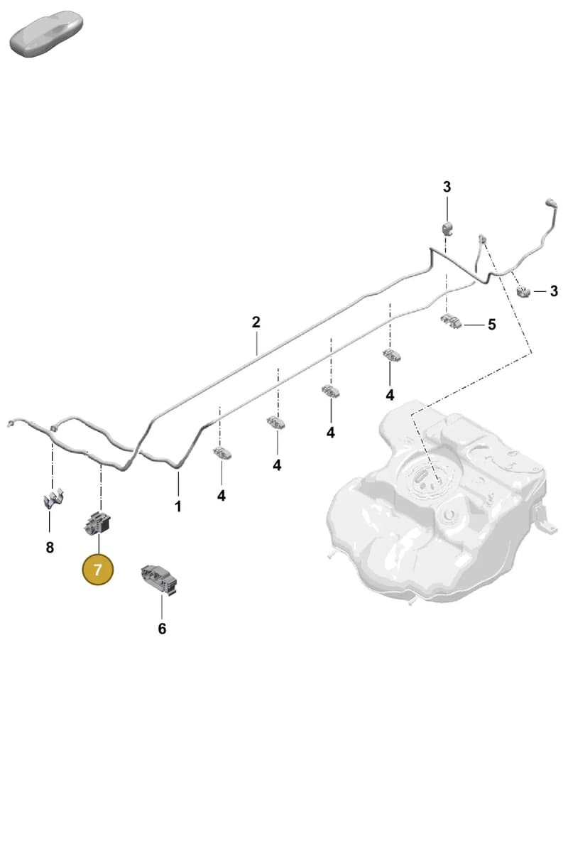 99950727140 — Porsche Boxster Spyder (2019-2020) diagram p55201100, position 7