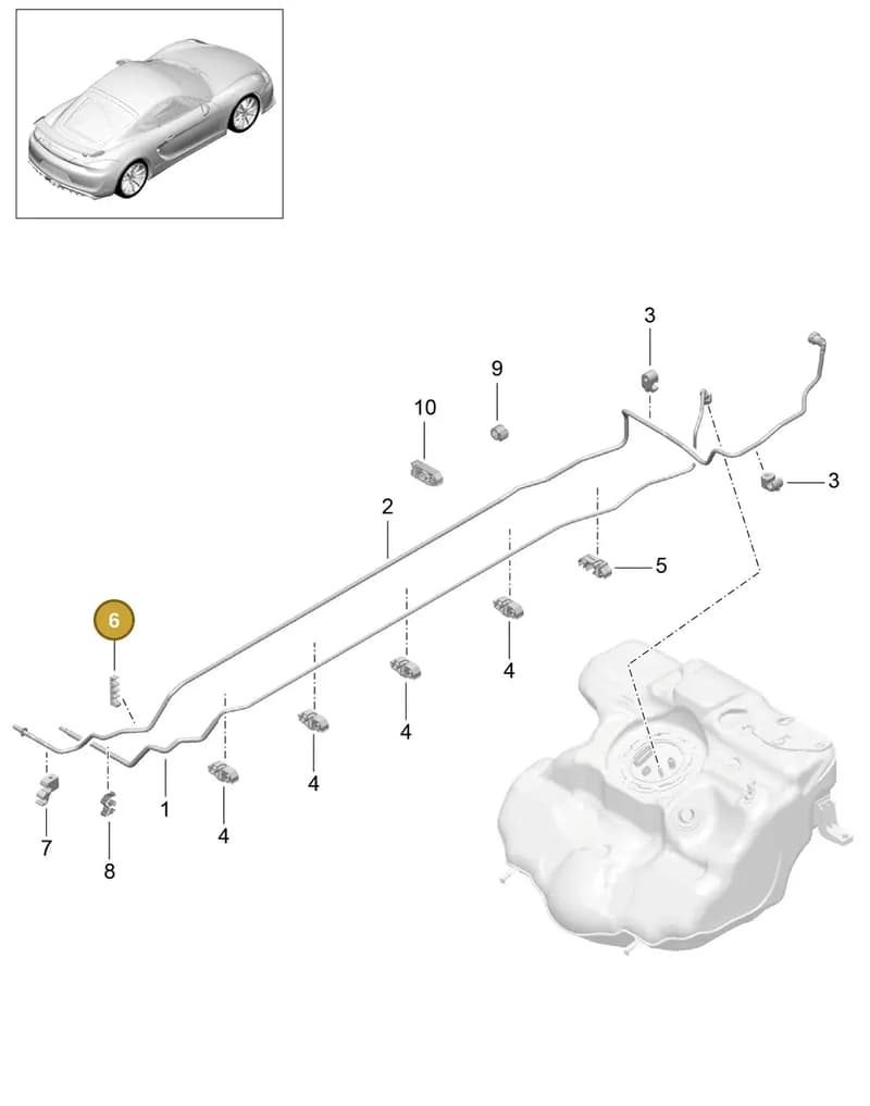 99950727240 — Porsche Cayman GT4 (2015-2016) diagram p45201005, position 6