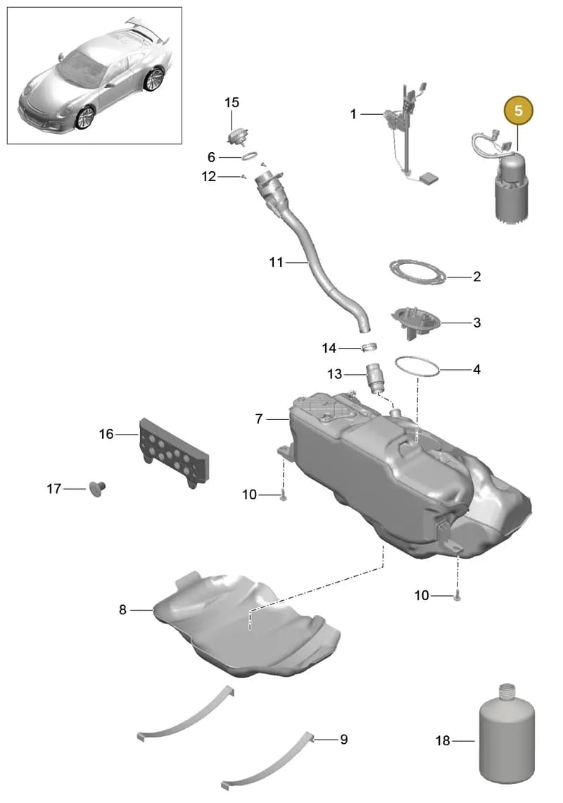 99950727340 — Porsche 911 (2013-2020) diagram p41201000, position 5