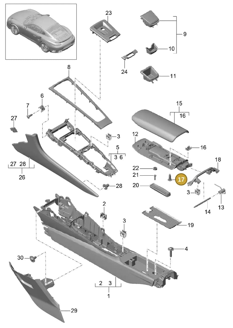 99950727402 — Porsche GT2 RS Clubsport (2013-2020) diagram p42809020, position 17