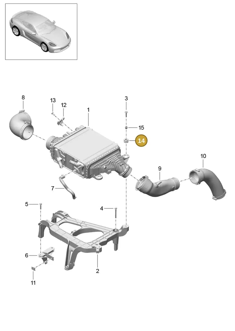 99950727740 — Porsche Cayman (2016-2019) diagram p50107020, position 14
