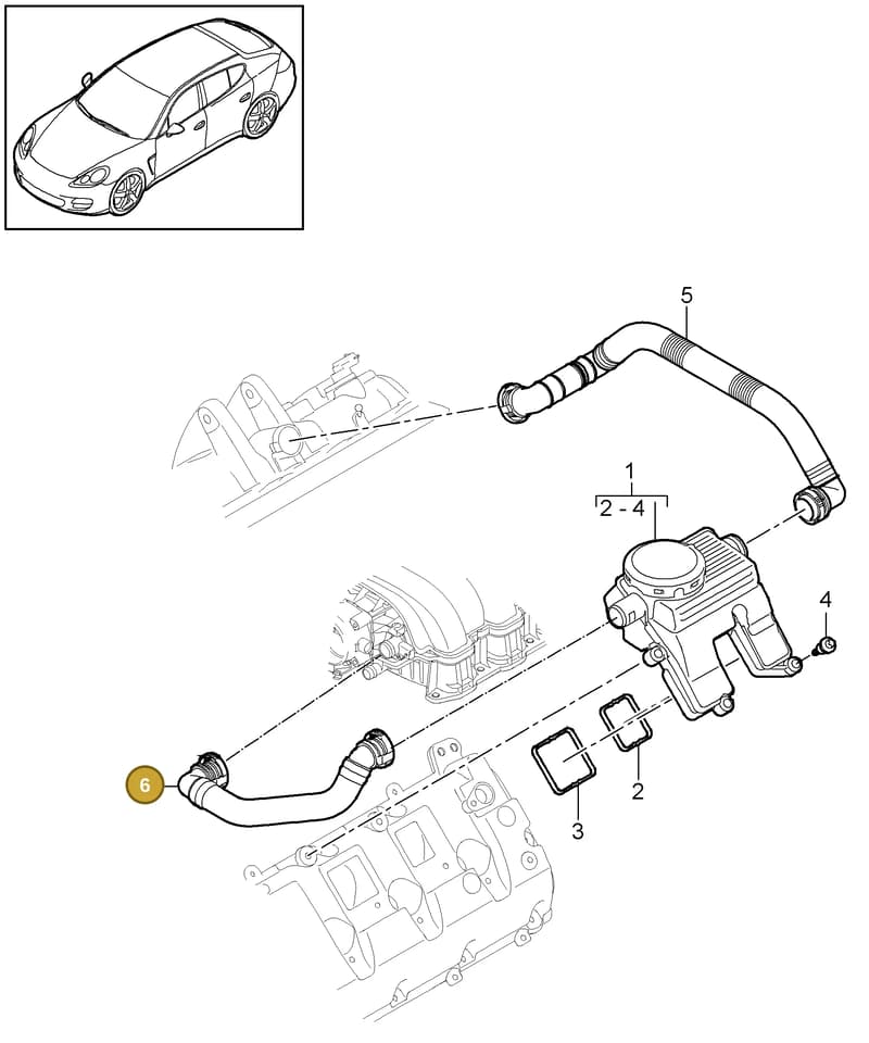 99950737040 — Porsche Panamera (2009-2016) diagram p35107020, position 6