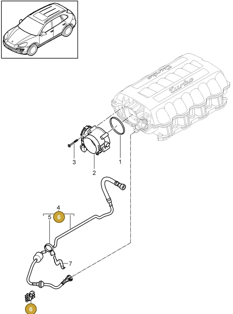 99950737040 — Porsche Cayenne (2010-2018) diagram p37107000, position 6+11