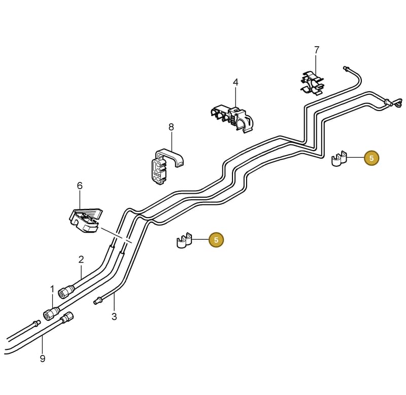 99950748840 — Porsche Turbo (2006-2009) diagram p30201010, position 5