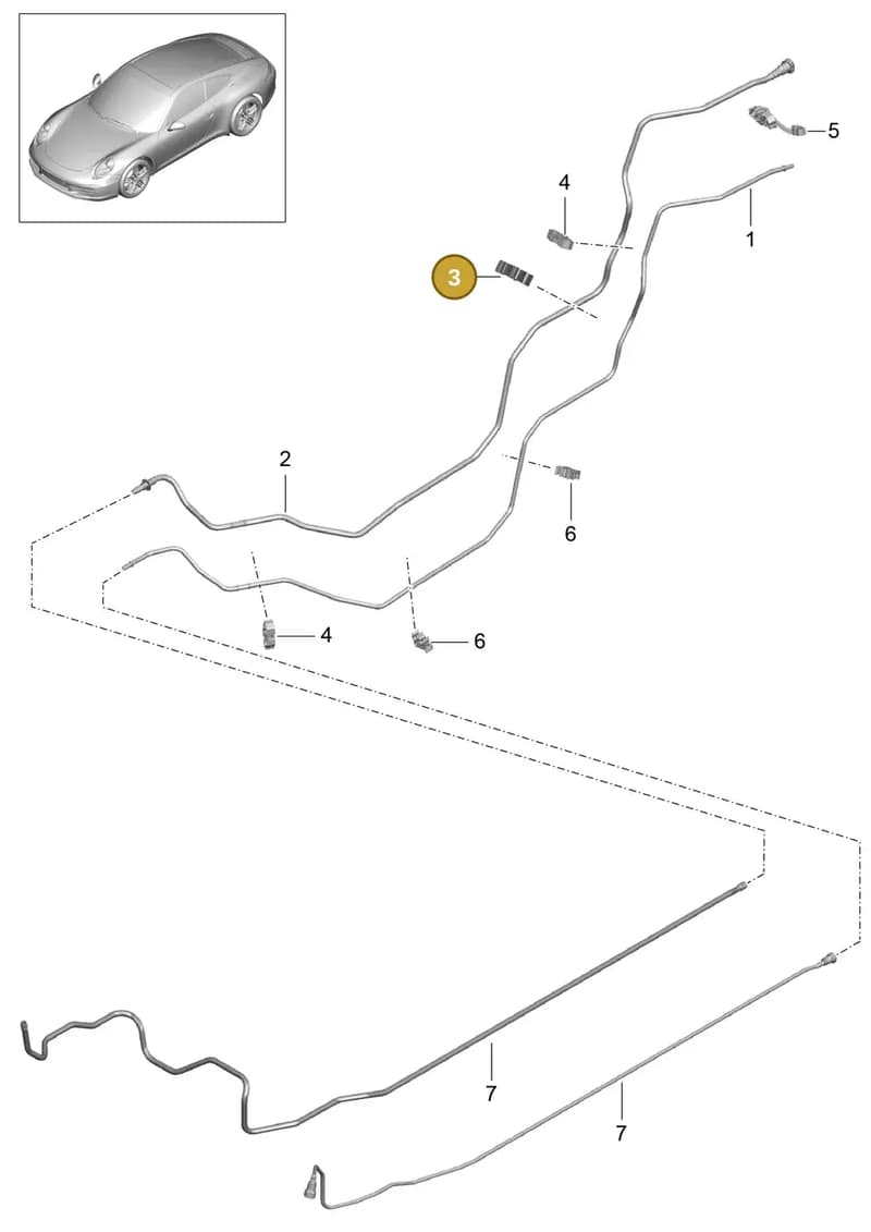 99950748840 — Porsche 991 Carrera 4 (2011-2016) diagram p38201010, position 3