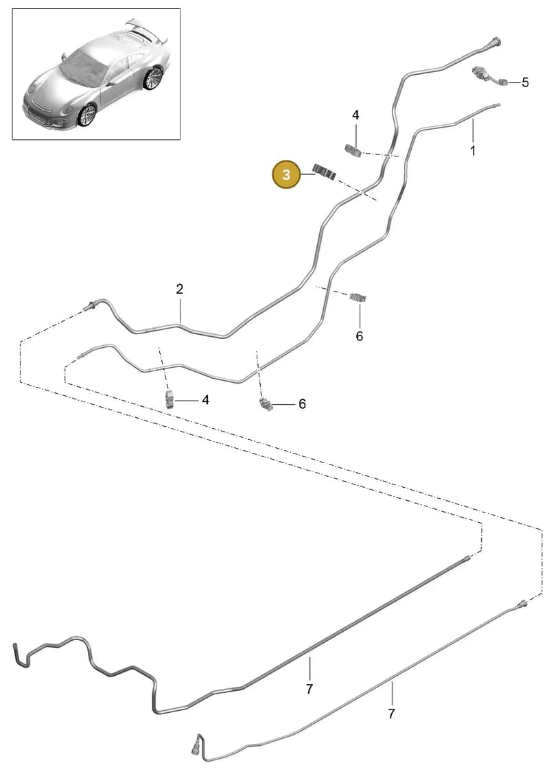 99950748840 — Porsche 911 (2013-2020) diagram p41201010, position 3