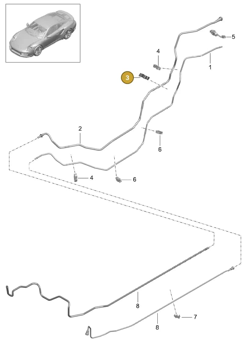 99950748840 — Porsche GT2 RS Clubsport (2013-2020) diagram p42201010, position 3