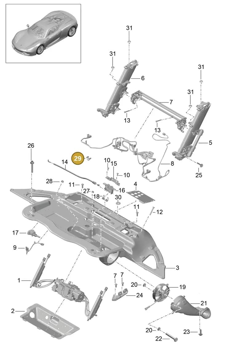 99950753303 — Porsche 918 Spyder (2014-2015) diagram p43803010, position 29