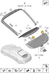 99950755001 Porsche Panel Nut