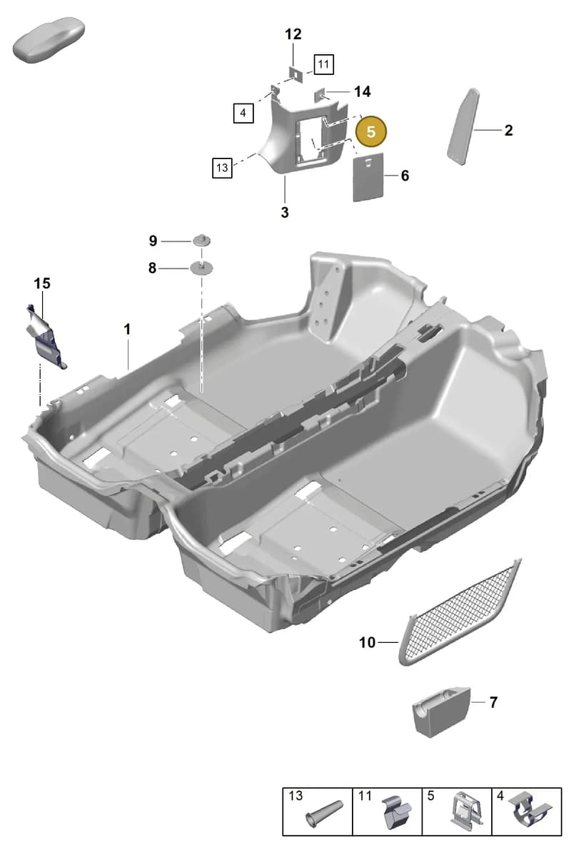 99950755201 — Porsche Boxster Spyder (2019-2020) diagram p55807100, position 5