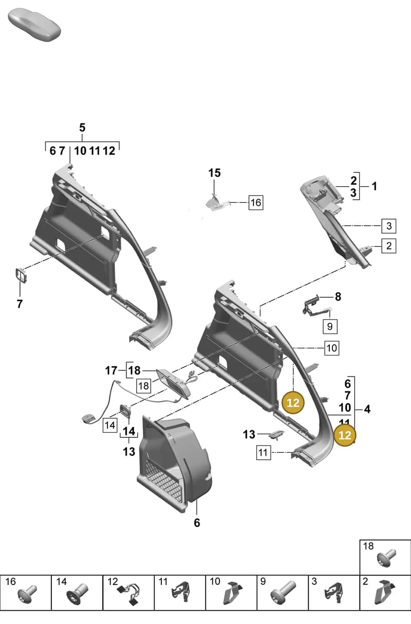 99950755201 — Porsche Macan (2024-2024) diagram p61807510, position 12