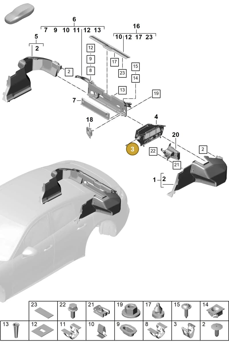 99950755201 — Porsche Panamera (2023-2025) diagram p62807500, position 3