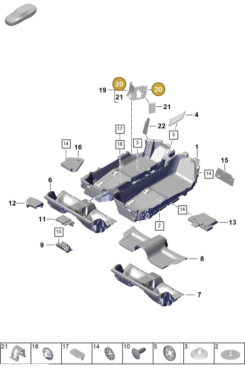 99950755201 — Porsche 911 (2024-2025) diagram p63807100, position 20