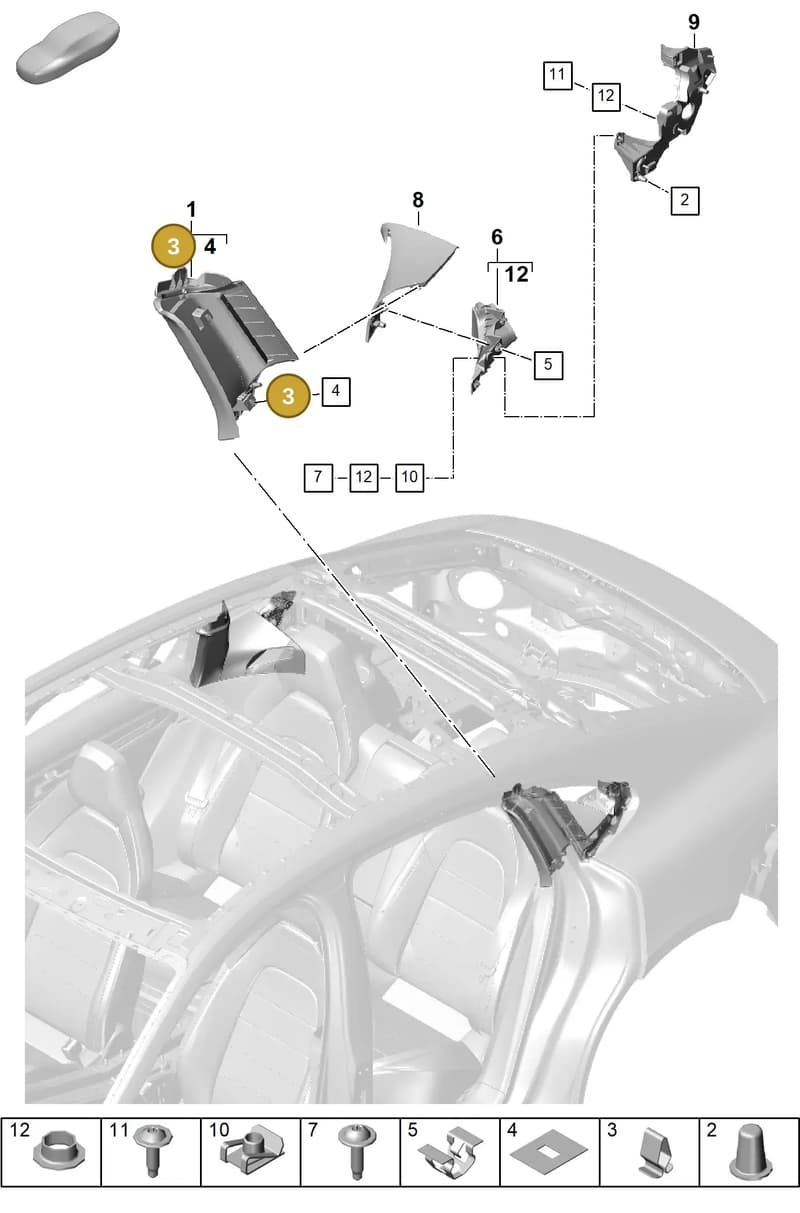 99950768101 — Porsche Panamera (2023-2025) diagram p62807250, position 3