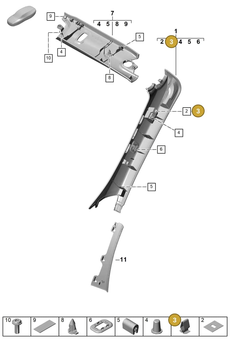 99950768101 — Porsche 911 (2024-2025) diagram p63807210, position 3