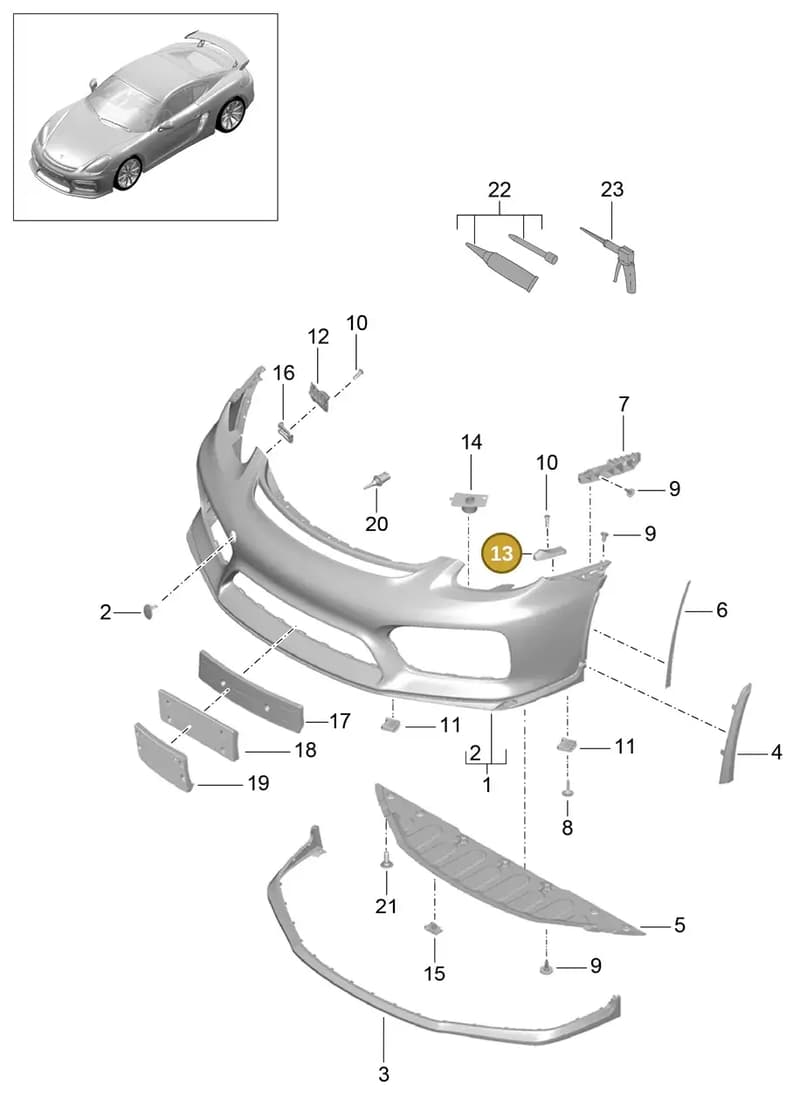 99950769600 — Porsche Cayman GT4 (2015-2016) diagram p45802000, position 13