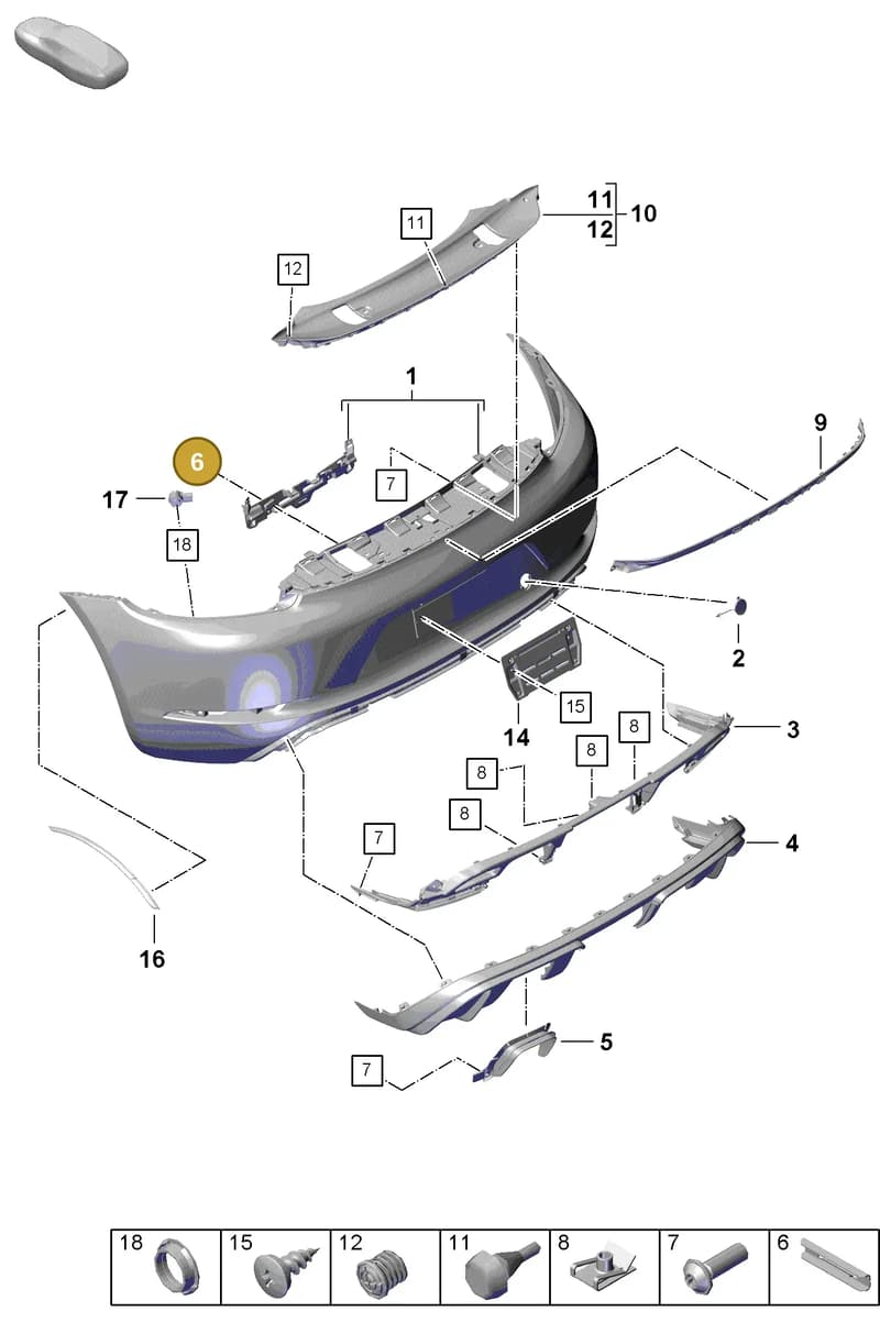 99950769600 — Porsche Boxster Spyder (2019-2020) diagram p55802100, position 6