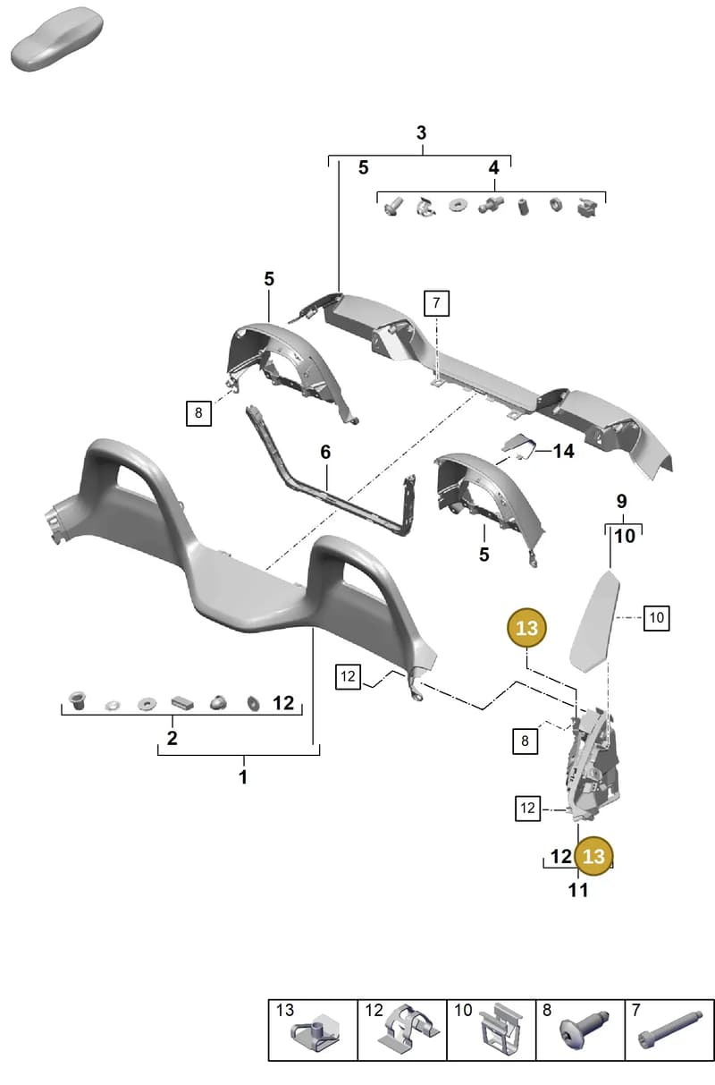 99950770201 — Porsche Boxster Spyder (2019-2020) diagram p54807300, position 13