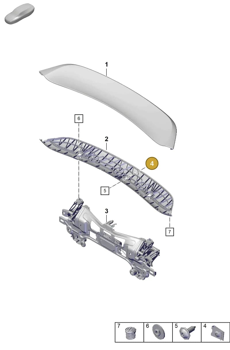 99950778501 — Porsche Boxster Spyder (2019-2020) diagram p54803070, position 4