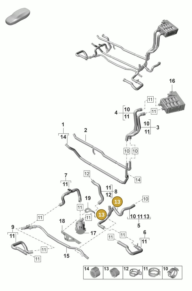 99950779340 — Porsche Panamera (2020-2023) diagram p58815100, position 13