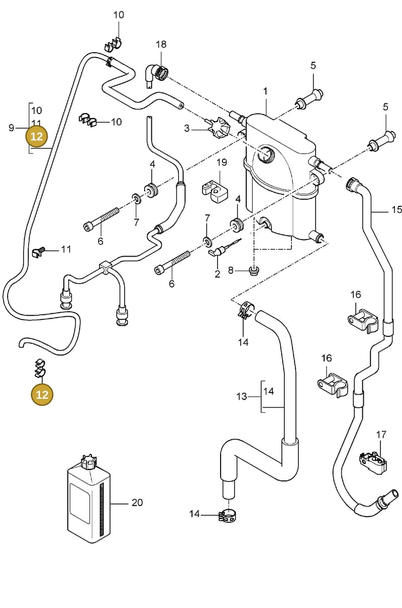 99950782140 — Porsche Carrera GT (2003-2006) diagram p25105020, position 12