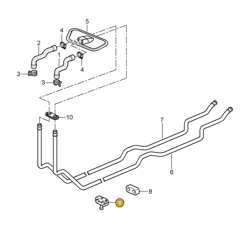 99950783040 — Porsche GT3 RS (2006-2011) diagram p29813000, position 9