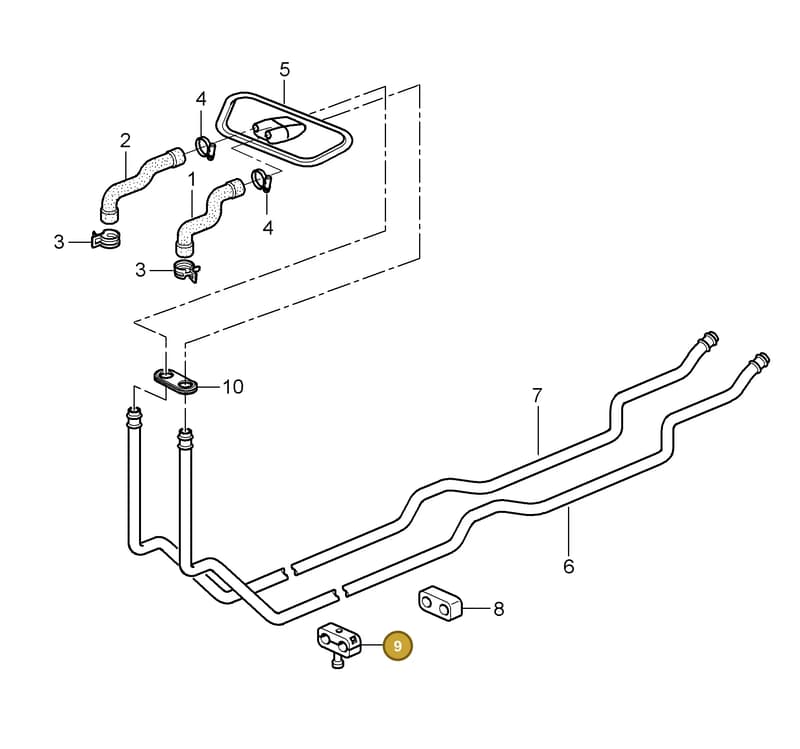 99950783040 — Porsche Turbo (2006-2009) diagram p30813000, position 9