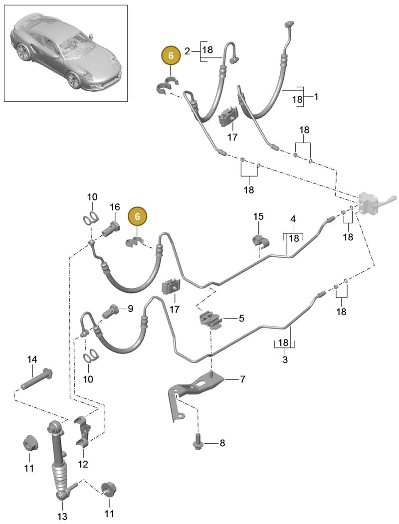 99950783040 — Porsche 911 (2013-2020) diagram p42402050, position 6