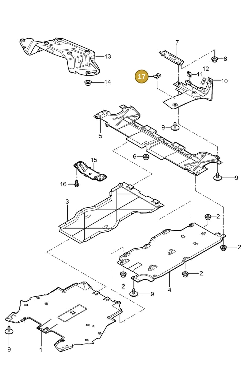 99950784901 — Porsche Boxster S (2004-2008) diagram p27801070, position 17