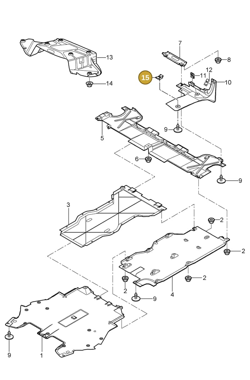 99950784901 — Porsche Cayman S (2005-2008) diagram p28801070, position 15