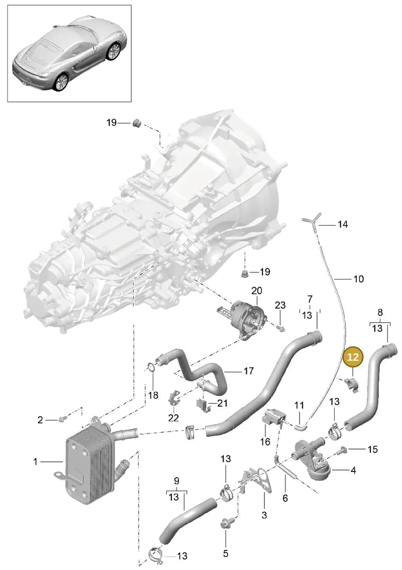 99950787240 — Porsche Cayman (2013-2016) diagram p40302020, position 12