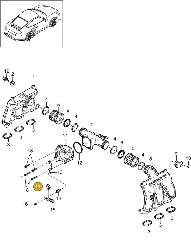 99950793040 — Porsche GT2 RS (2009-2012) diagram p36107010, position 17