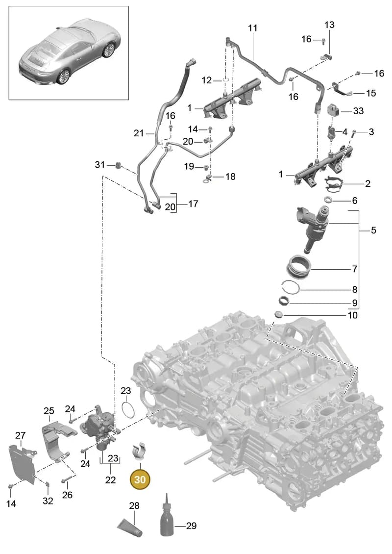 99950793040 — Porsche GT2 RS Clubsport (2013-2020) diagram p42107005, position 30