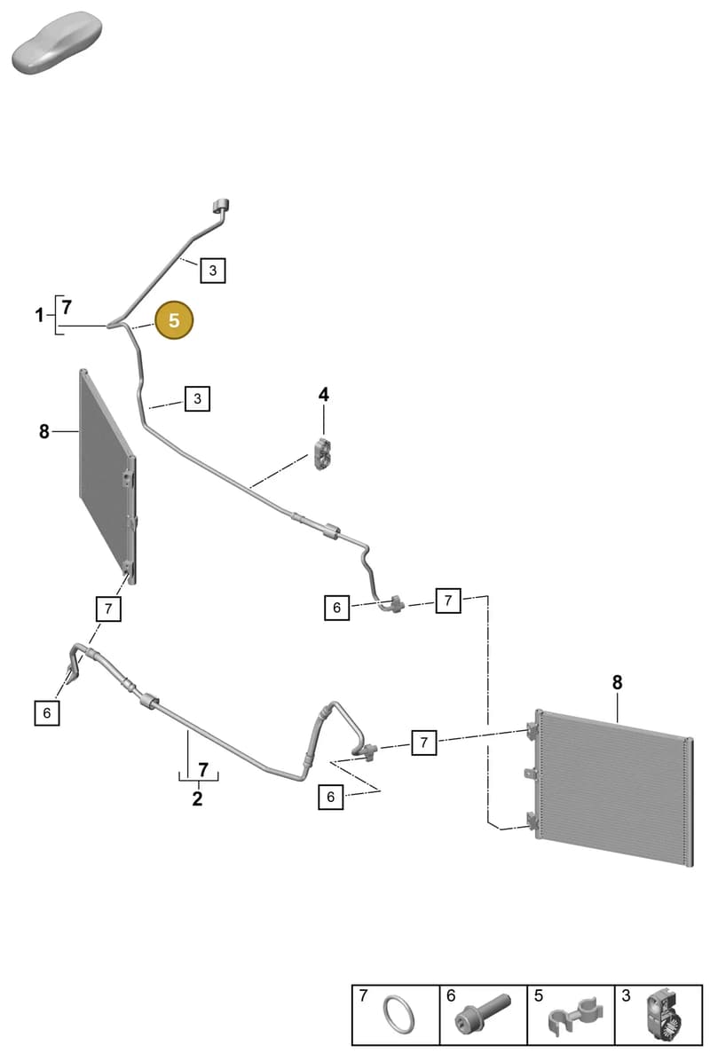 99950796940 — Porsche Boxster Spyder (2019-2020) diagram p55814800, position 5