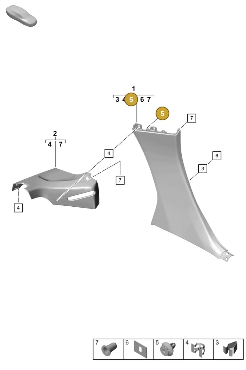 99950799940 — Porsche Boxster Spyder (2019-2020) diagram p54807200, position 5