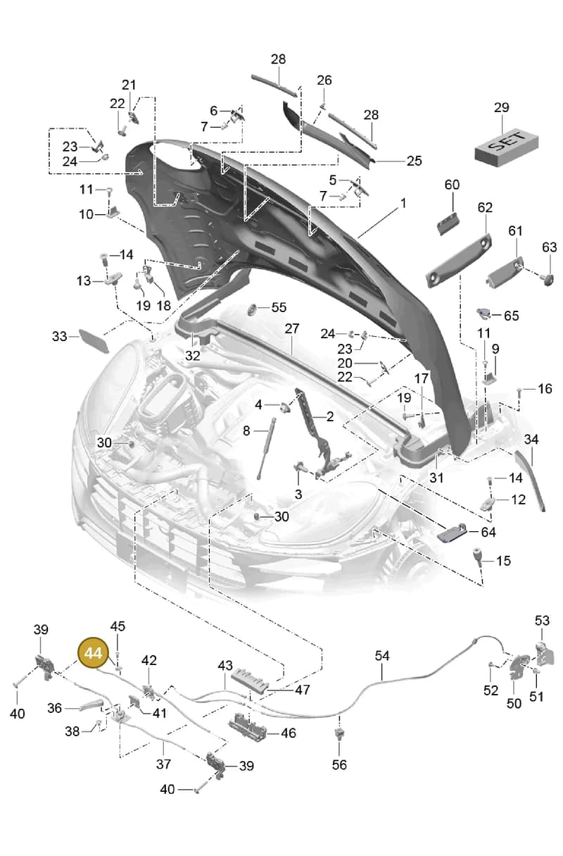 99951101401 — Porsche Macan (2013-2018) diagram p44803000, position 44