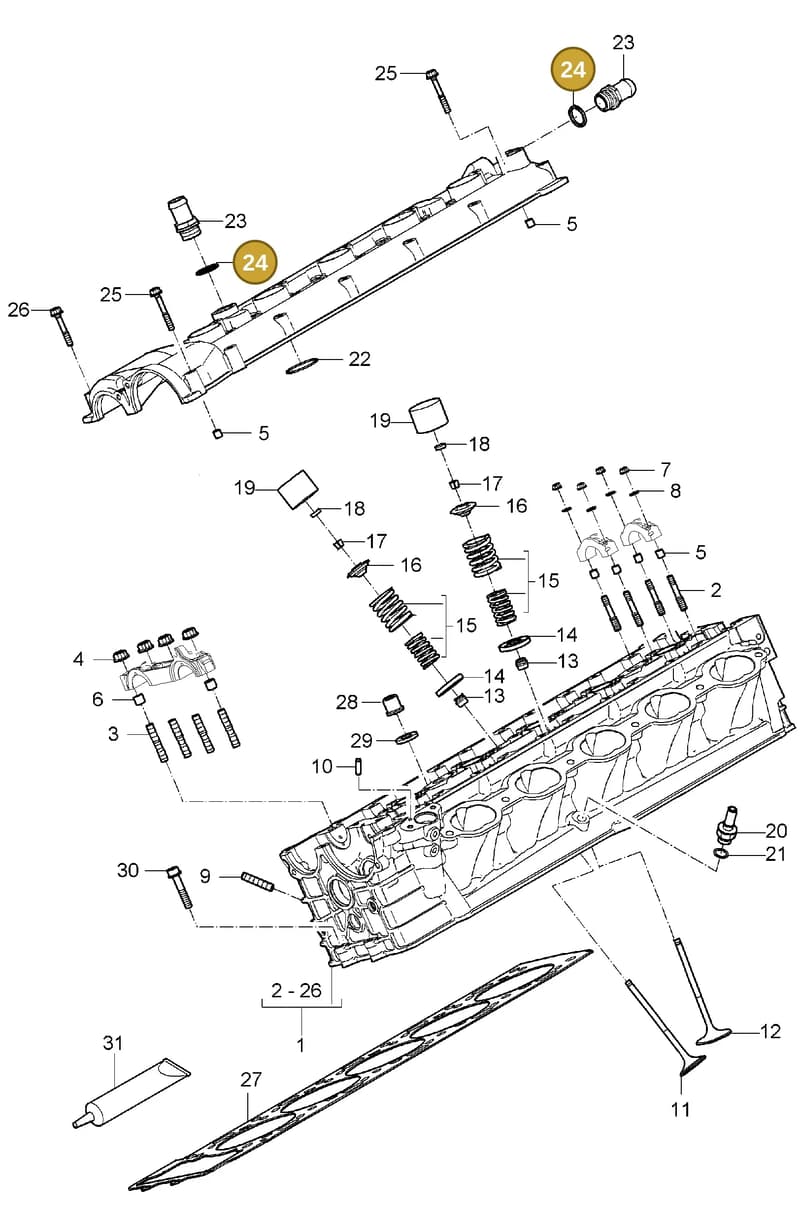 99951123940 — Porsche Carrera GT (2003-2006) diagram p25103000, position 24