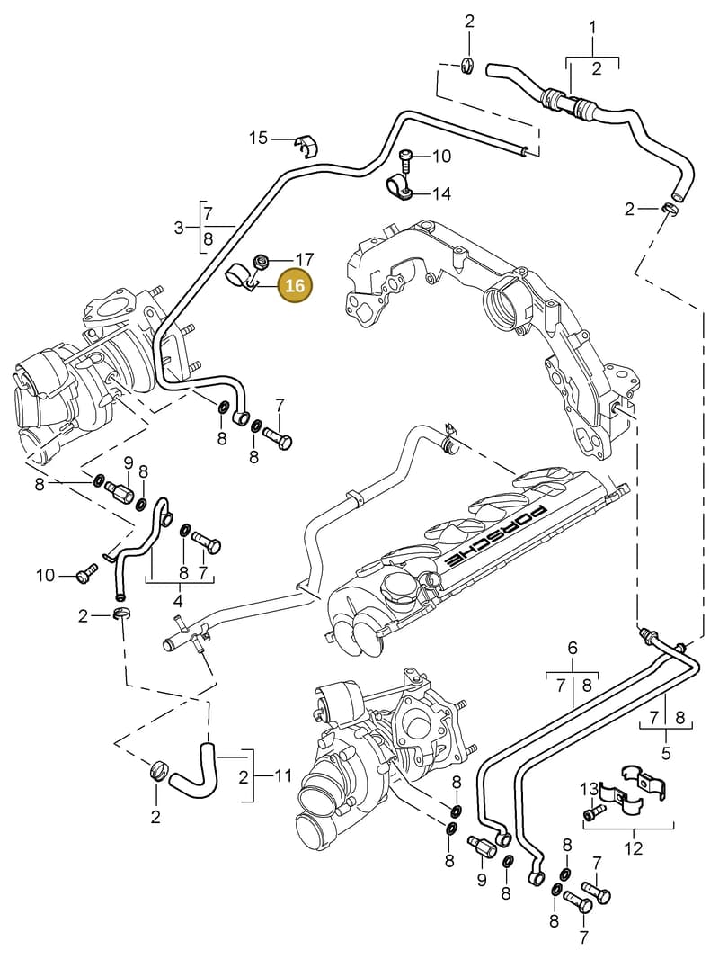 99951125300 — Porsche Cayenne (2002-2006) diagram p24202020, position 16