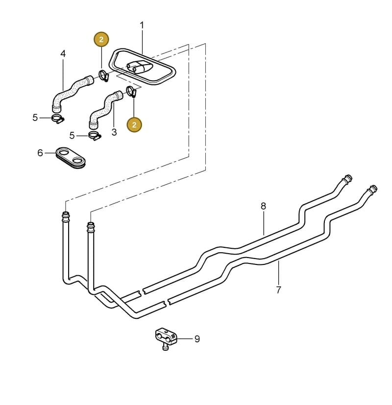 99951234601 — Porsche Turbo (2000-2005) diagram p23813000, position 2