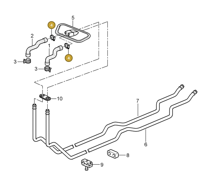 99951234601 — Porsche Turbo (2006-2009) diagram p30813000, position 4
