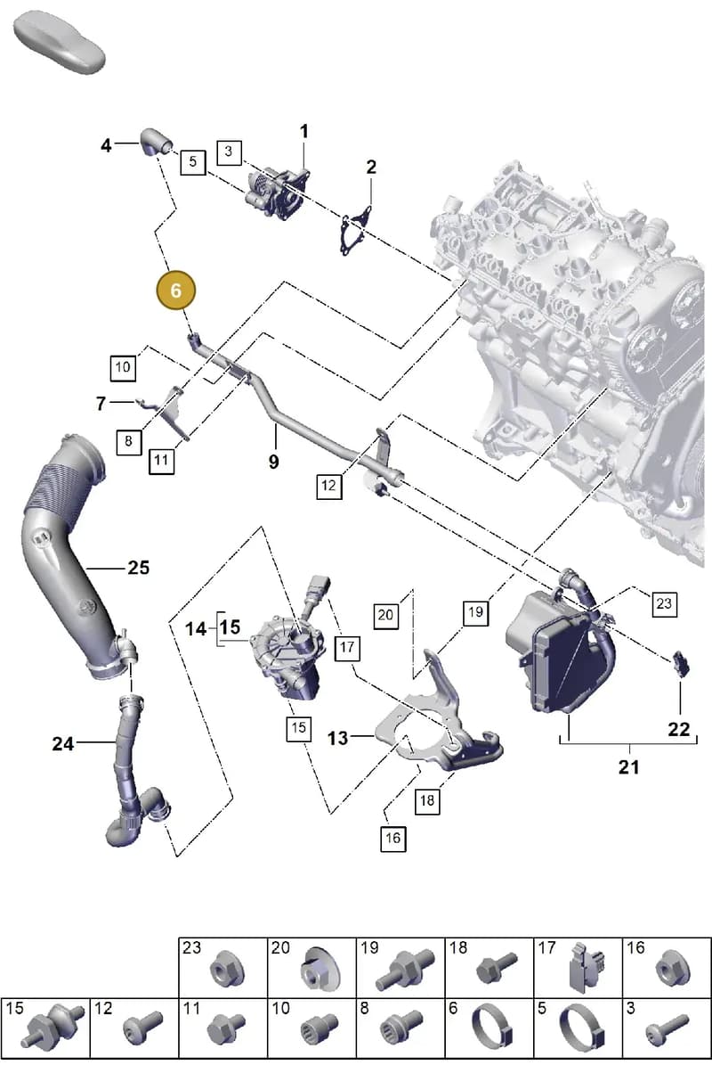 99951245500 — Porsche Cayenne Coupe (2023-2023) diagram p60108000, position 6