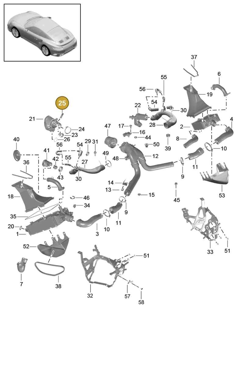 99951245600 — Porsche 911 (2013-2020) diagram p42107020, position 25