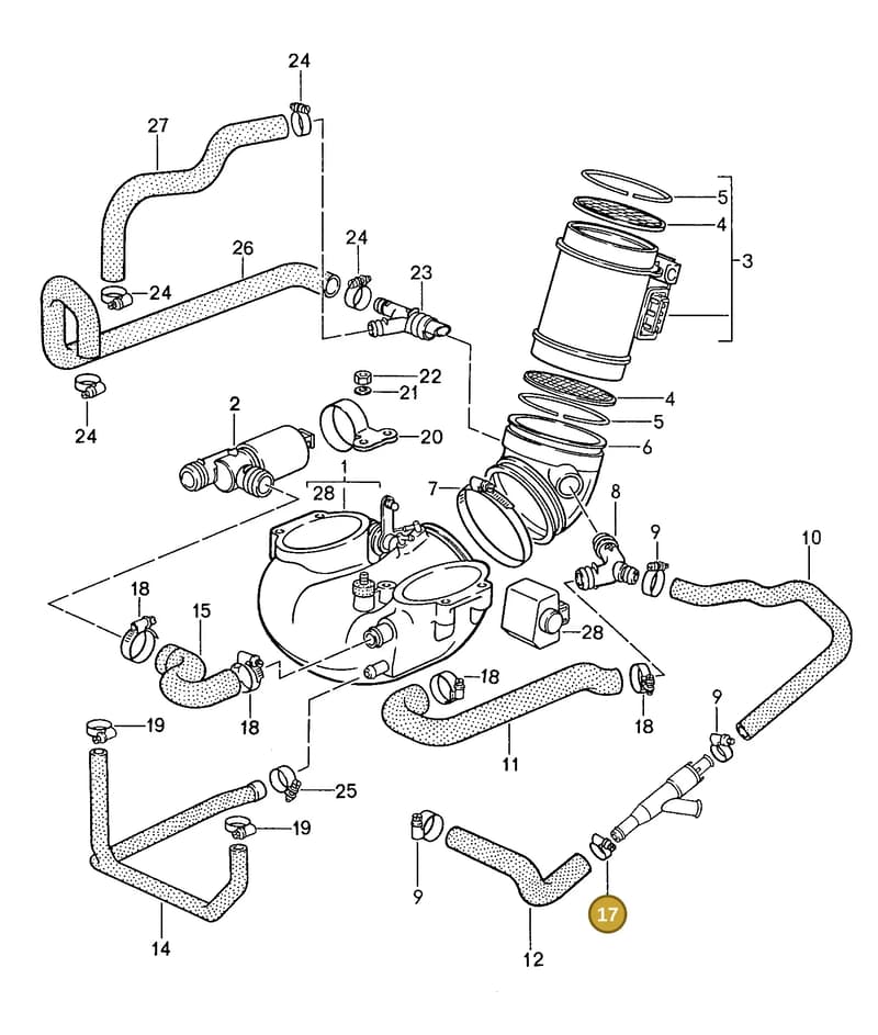 99951245700 — Porsche GT Coupe (1986-1991) diagram p11107000, position 17