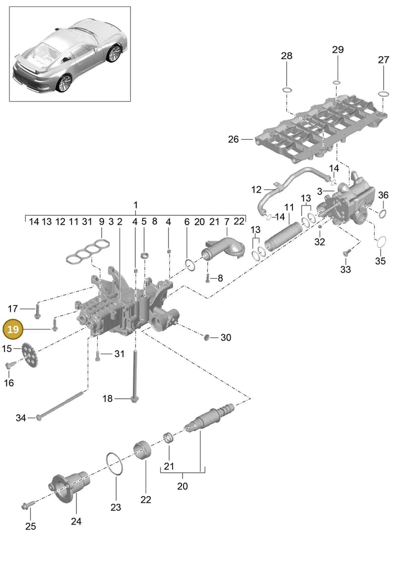 99951259609 — Porsche 911 (2013-2020) diagram p41104000, position 19
