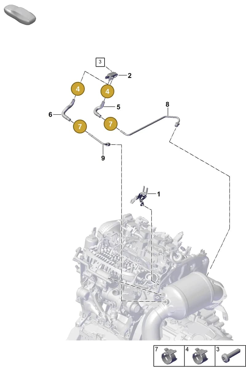 99951265009 — Porsche Cayenne Coupe (2023-2023) diagram p60202300, position 4+7