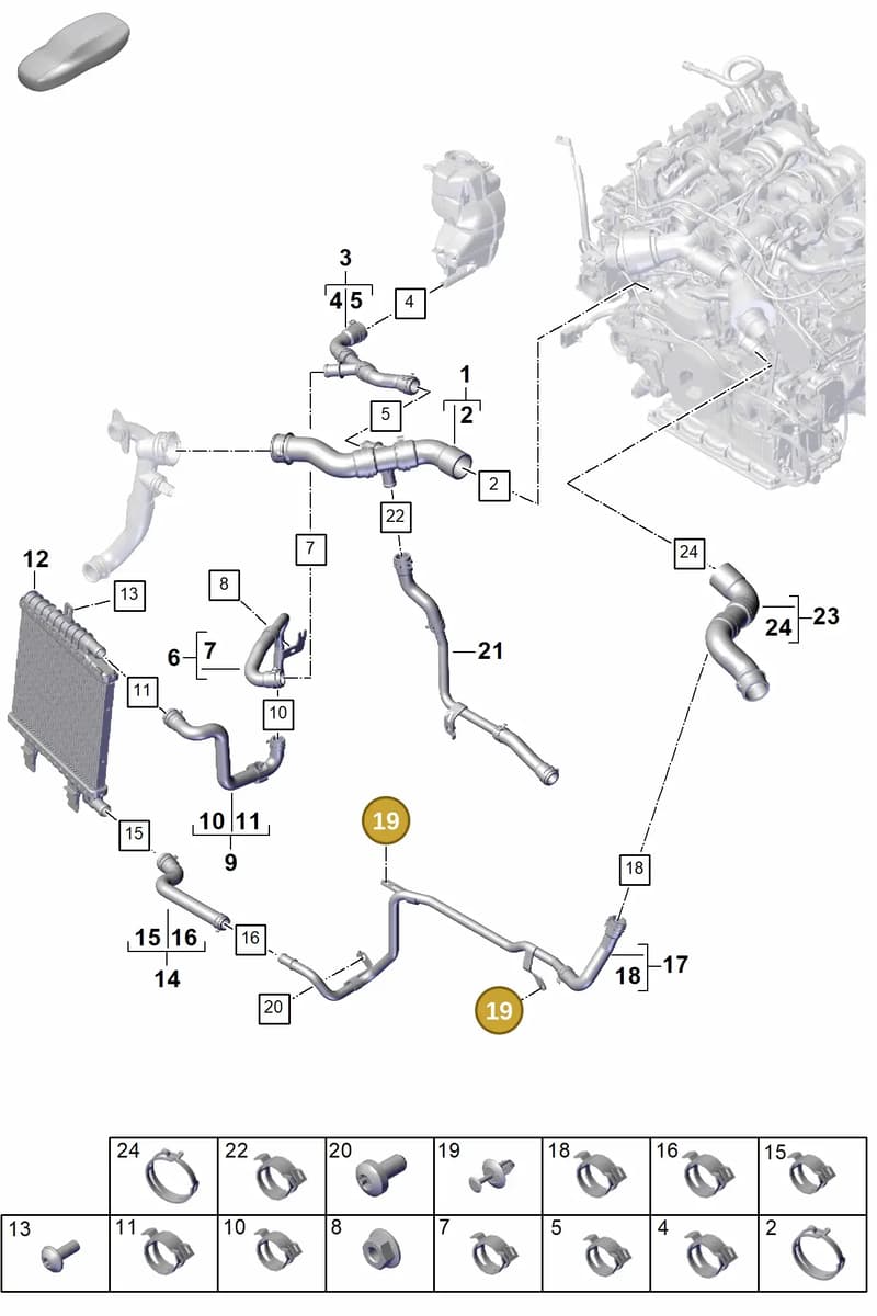 99951265609 — Porsche Panamera (2023-2025) diagram p62105300, position 19